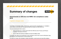 Amendments to OHS Act and WIRC Act compliance codes 2019